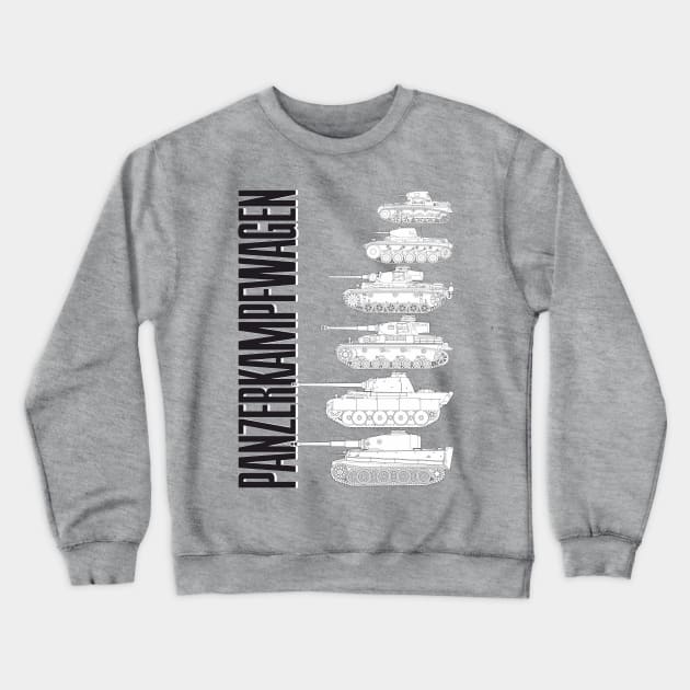 Hobby tanks! German Panzerkampfwagen tanks Crewneck Sweatshirt by FAawRay